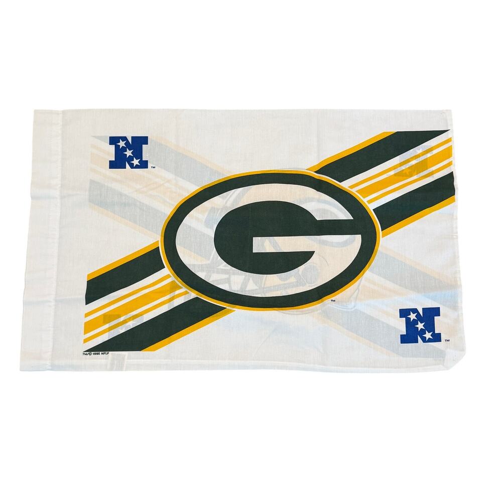 Vintage Green Bay Packers Standard Pillow Case NFL Football 1995